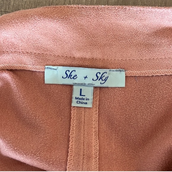 Suede blush pink skirt - Picture 4 of 5